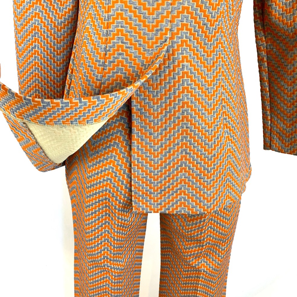 Vintage Tan Herringbone Pantsuit - Picture 6 of 6